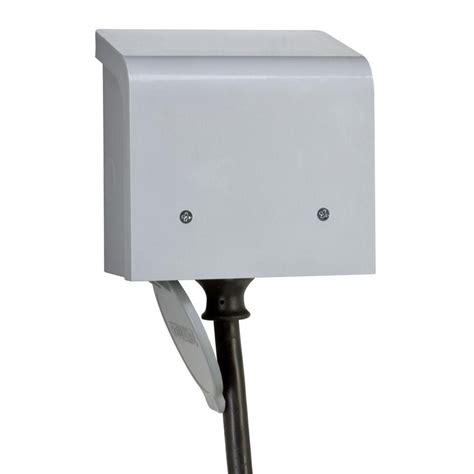 reliance controls 50 amp non-metallic power inlet box|reliance 50 amp gen outlet.